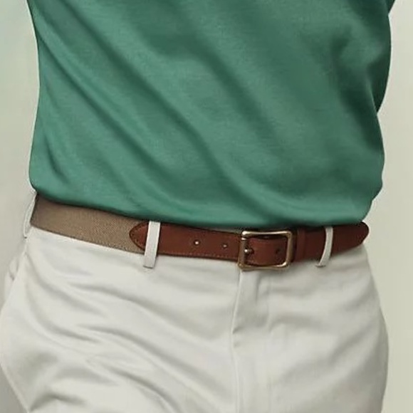 Lands' End Elastic Surcingle Belt Radiant Navy Men's 38 New with Tags - Picture 2 of 8